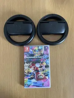 【Switch】 マリオカート8デラックス Joy-Con ハンドル 2点セット
