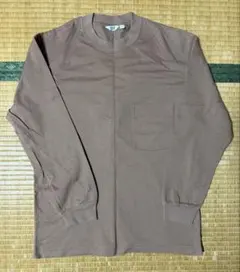 UNIQLO U クルーネック長袖Tシャツ ブラウン Mサイズ