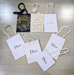 【限定含む】DIOR ショッパー7点リボン付含む/ネイビー&ゴールド&白
