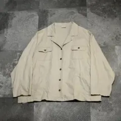40s 50s ARROW レーヨンギャバジンシャツ ベージュ - メルカリ