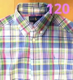 【Ralph Lauren 】チェック柄長袖シャツ 120cm