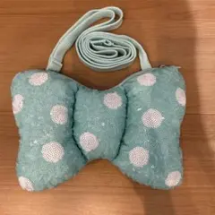 ミニーマウス リボン型バッグ 水色