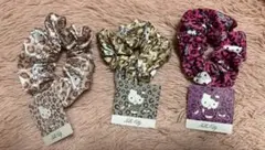 ハローキティ レオパード柄シュシュ3点セット