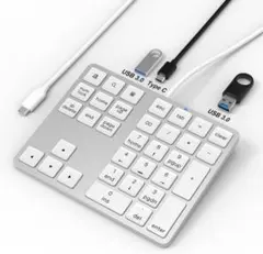テンキー有線、薄型 USB ハブ付きWindows/iOS/Androidに対応のサムネイル