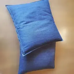 無印良品　デニム座布団カバー&座布団　２枚セット　55×59cmのサムネイル