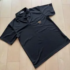【サンライン】 美品 ポロシャツ 獅子プレミアム　黒 釣り SUNLINEのサムネイル