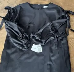 未使用　fennel 袖リボン　ワンピース　ブラック　ヤマダヤ　スコットクラブ