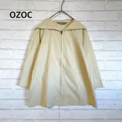 【美品】OZOC オゾック ライトアウター（M）ベージュ 七分袖 フーディ 軽量