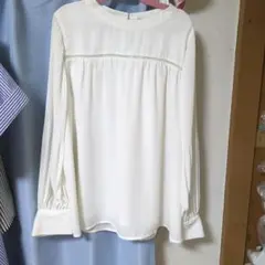 レディース 長袖ブラウス ホワイト