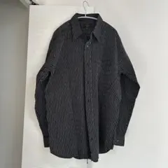 MCM【エムシーエム】長袖　シャツ　ストライプ　オーバーサイズ　LL グレー系