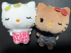 平成レトロ ニコぬい ハローキティ ぬいぐるみキーホルダー 日焼け さくらんぼ