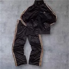 レザー調 adidas トラックジャケット セットアップ 光沢 y2k 京着用のサムネイル
