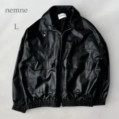 レザージャケット フェイクレザージャケット オーバーサイズ (L) nemne