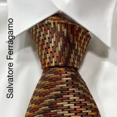 TG3646 Salvatore Ferragamo パターン柄 ネクタイ