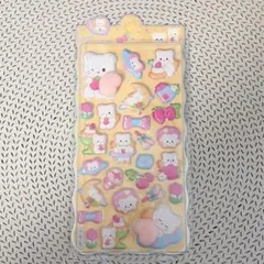 ぷくぷくシール くまさん　おしりシール マシュマロシール 立体シール