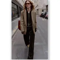 ZARA ワイドレッグベルベットパンツ　XSサイズ　お直し済み