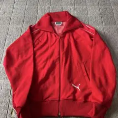 80s PUMA プーマ　トラックジャケット　ヒットユニオンビンテージ　短丈　赤