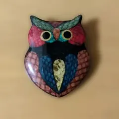 フクロウ　ブローチ　ヴィンテージ