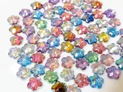 ✪ キラキラ フラワー パーツ 8mm デコパーツ セット ネイル