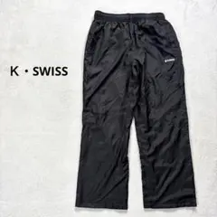 【K-SWISS 】 L ウィンドブレーカー　ナイロンパンツ　ブラック