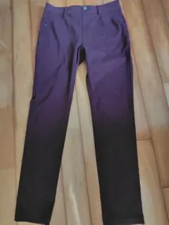 紫色 スキニーパンツ 後ろポケット付き