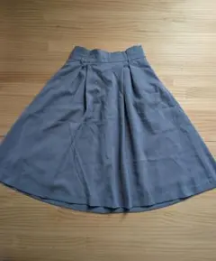 膝丈　フレアロングスカート　水色