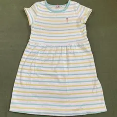 size110 MIKIHOUSE リーナちゃん ストライプ 半袖ワンピース