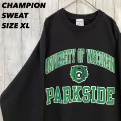 野*幸様 Championカレッジプリントスウェットトレーナー サイズXL黒　ア