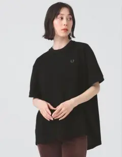 Ray BEAMS【別注】FRED PERRY フレッドペリー ピケTシャツ 黒