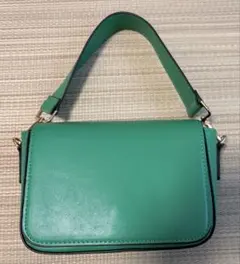 グリーン ショルダーバッグ 調整可能ストラップ