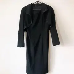 冠婚葬祭 礼服 フォーマル ジャケット 半袖 ワンピース 黒　9号　日本製