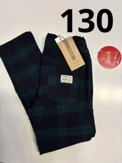 【新品】FOKids 裏起毛タータンチェック　ストレッチパンツ　130