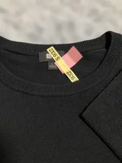 メリノクルーネックセーター L 黒