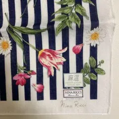 NINA RICCI 大判ハンカチ スカーフ ストライプ 花柄のサムネイル