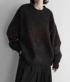 【未使用に近い】remer ルーズシャドーグラデーションニット S ブラウン