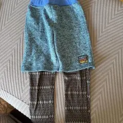 パンツ付きレギンス 青色 幾何学模様