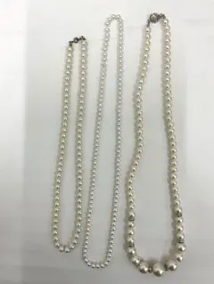 k2369 高島屋百貨店 本真珠 シルバー製 花形留め具 ネックレス - メルカリ