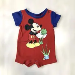 ミッキー　ロンパース　半袖　70 ディズニー　ヴィンテージ　バースデイ　リトシー