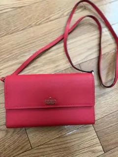 kate spade NEW YORK ショルダーウォレット レッド
