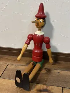 イタリア製 木製 ピノキオ 人形 約36cm 昭和 レトロ - メルカリ