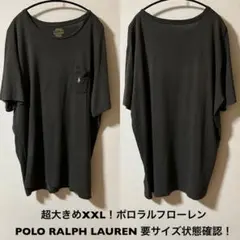 超大きめXXL！ポロラルフローレン 古着半袖Tシャツ ポケット付き 刺繍ポニー