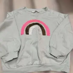 H&M レインボー刺繍 トレーナー 110/116