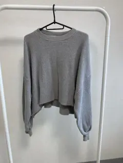 CLANE ワッフル クロップド スウェット グレー サイズ1のサムネイル
