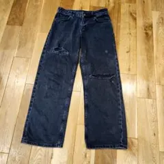 H&M divided　ブラック　ダメージ　デニムパンツ　ジーンズ　EUR36