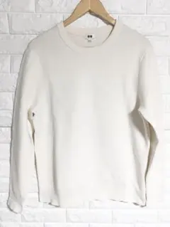新品　UNIQLO ユニクロ　ウォッシャブルミラノリブクルーネックセーター　L