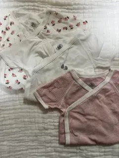 PETIT BATEAU 半袖ボディ肌着 6m/67cm 3枚セット