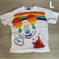 ディズニー　Tシャツレインボー　ミッキー