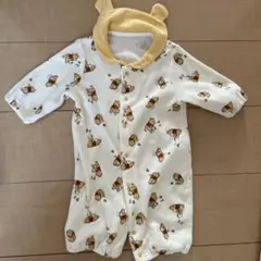Disney baby プーさん柄カバーオール50-60cm