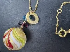 M6585 色石　ネックレス　ヴィンテージ アクセサリー