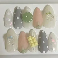 ネイルチップ　ウィッシュコア　ガーリー　エンジェルコア　バレエコア